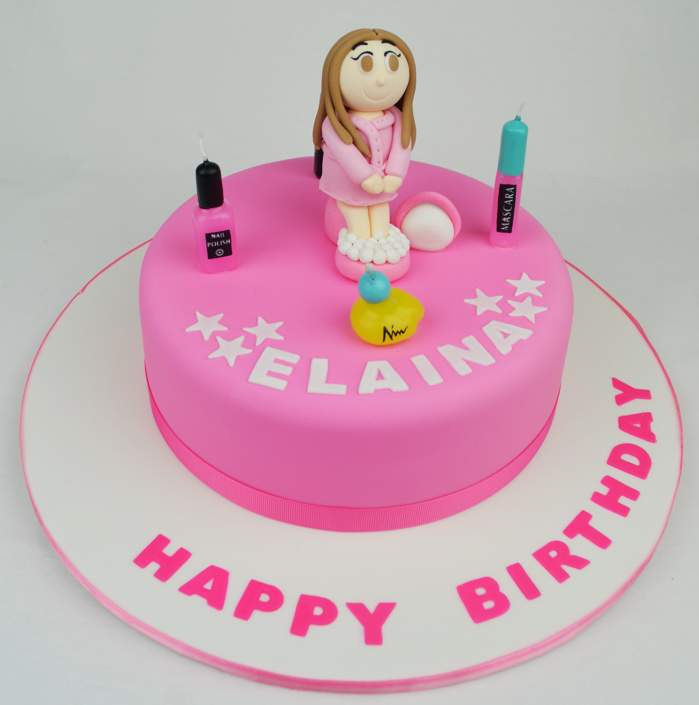 Makeup Themed Birthday Cake