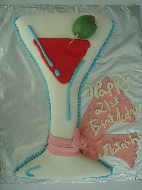 Martini Glass Birthday Cake