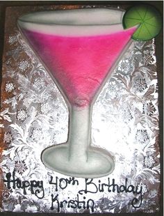 Martini Shaped Birthday Cake