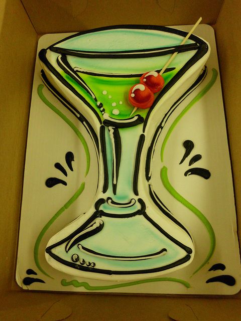 Martini Shaped Birthday Cake