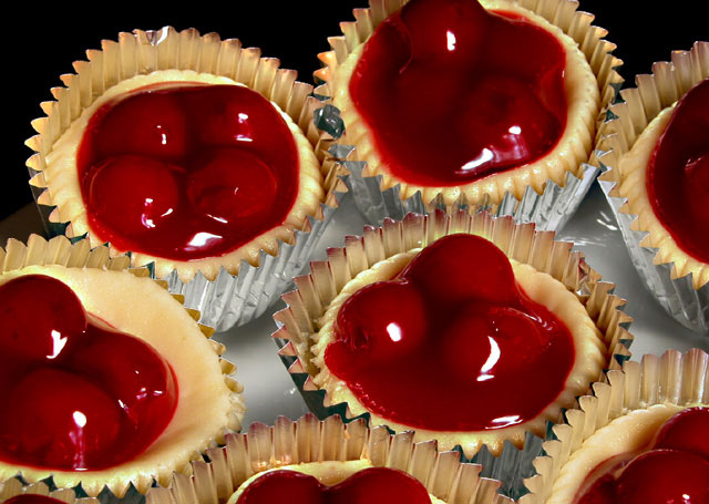 Mini Cherry Cheesecakes