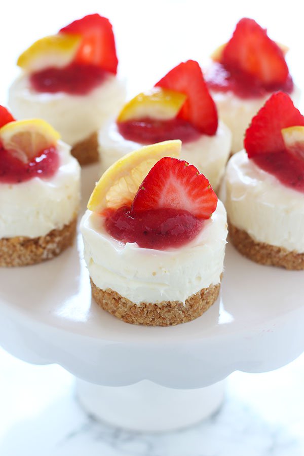 Mini Strawberry Cheesecakes