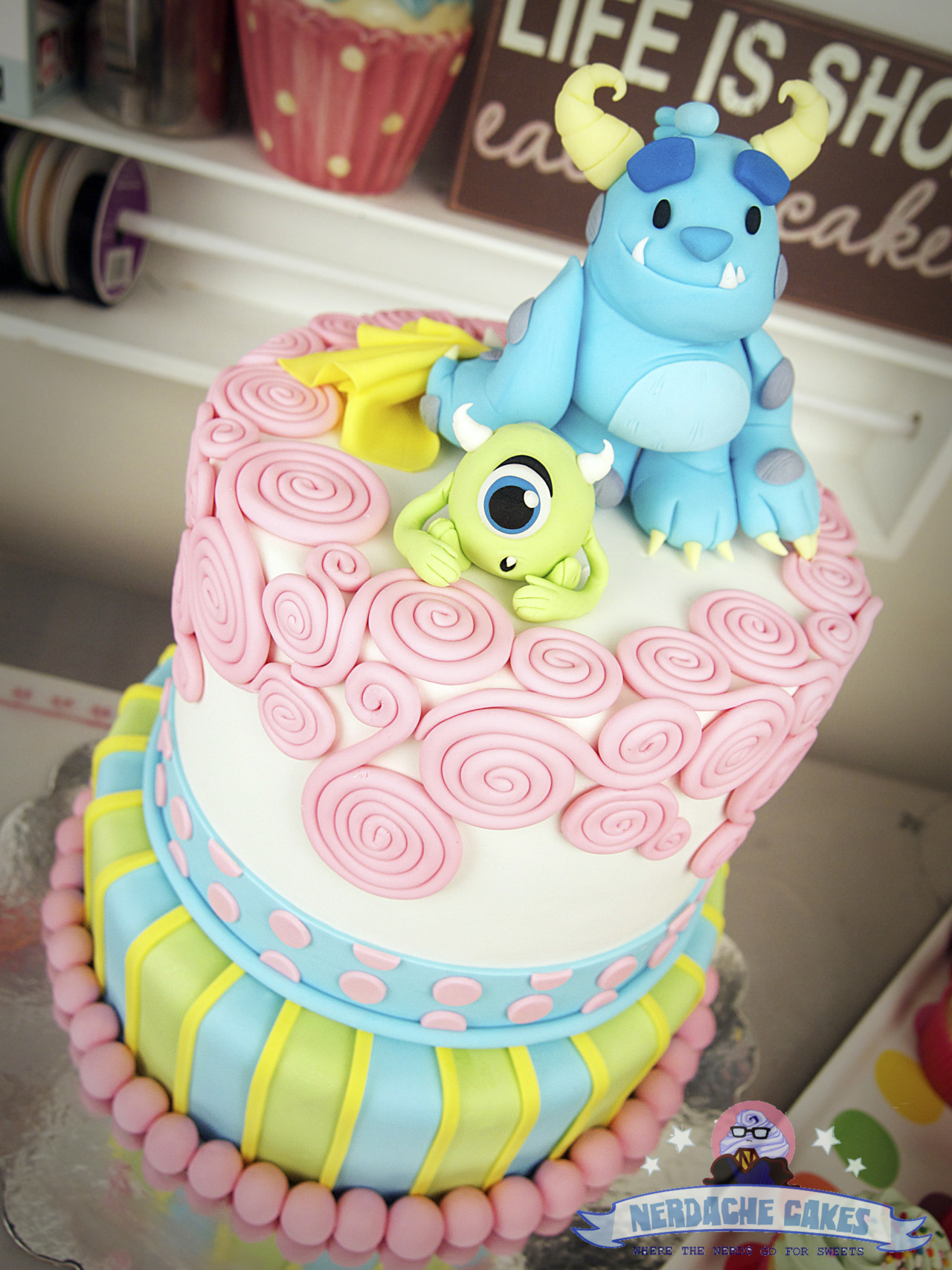 Monsters Inc Baby Shower Cake