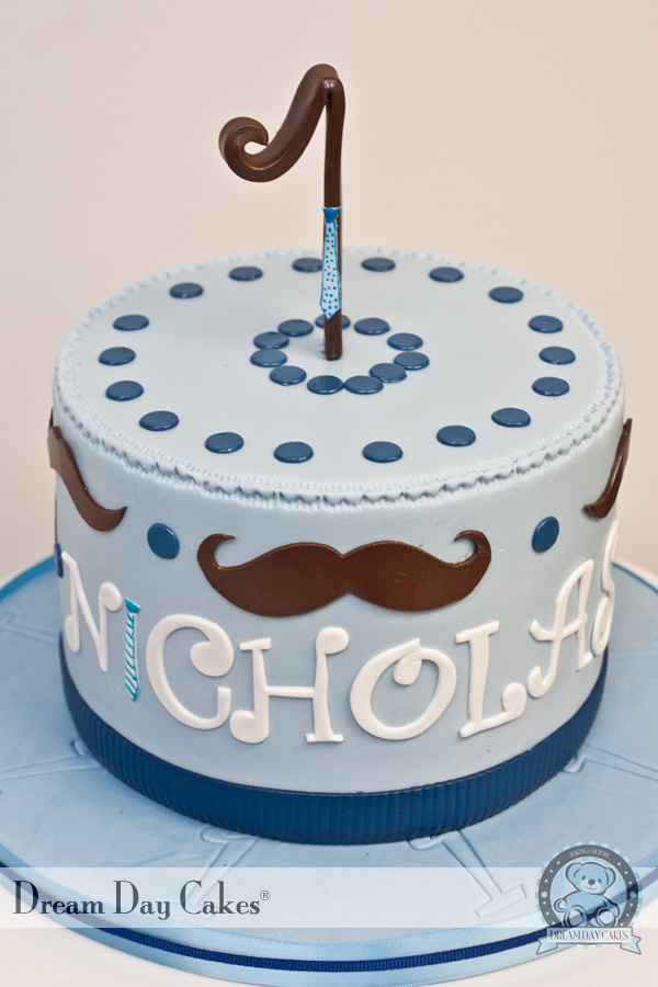 Mustache Birthday Cake