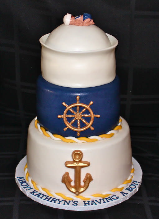 Nautical Baby Shower Cake