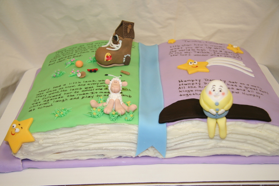 Nursery Rhymes Baby Shower Cake Books