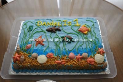 Ocean Birthday Sheet Cake