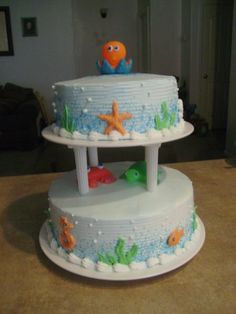 Ocean Theme Baby Shower Cake