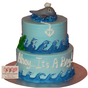 Ocean Themed Baby Shower Cake