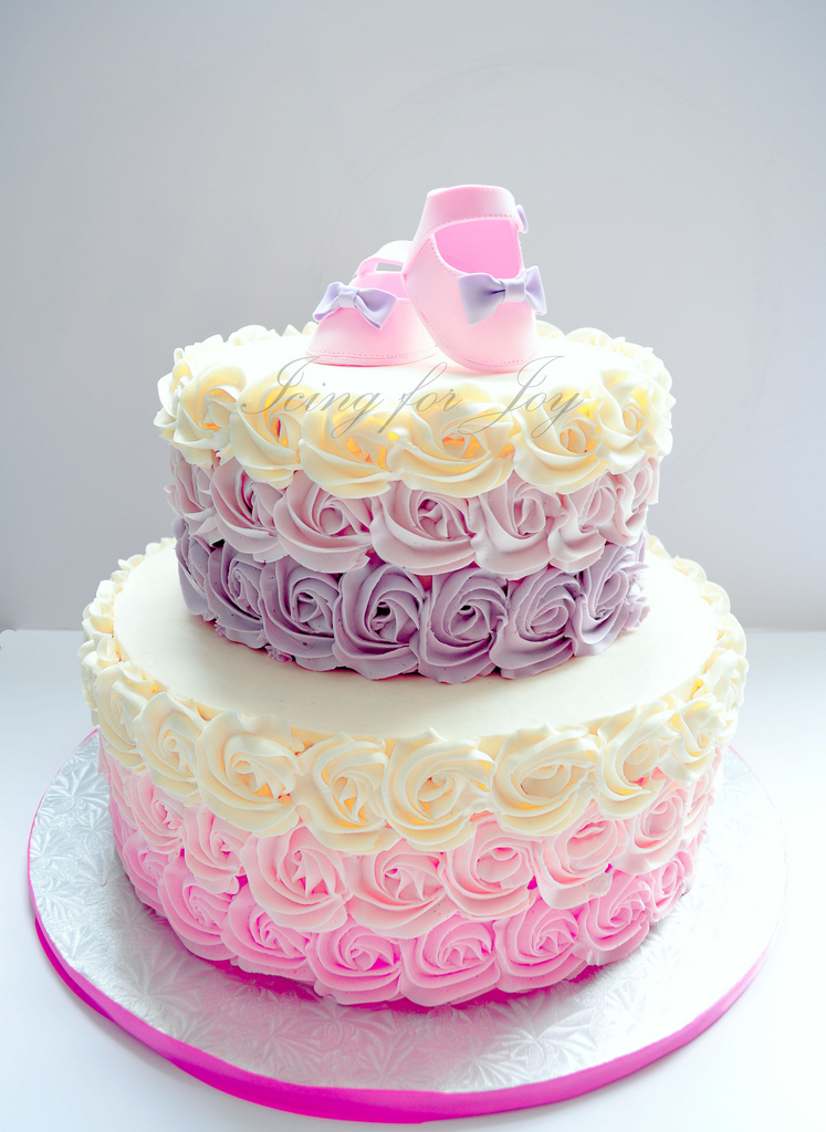 Ombre Baby Shower Cake