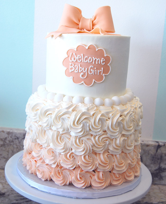 Ombre Baby Shower Cake