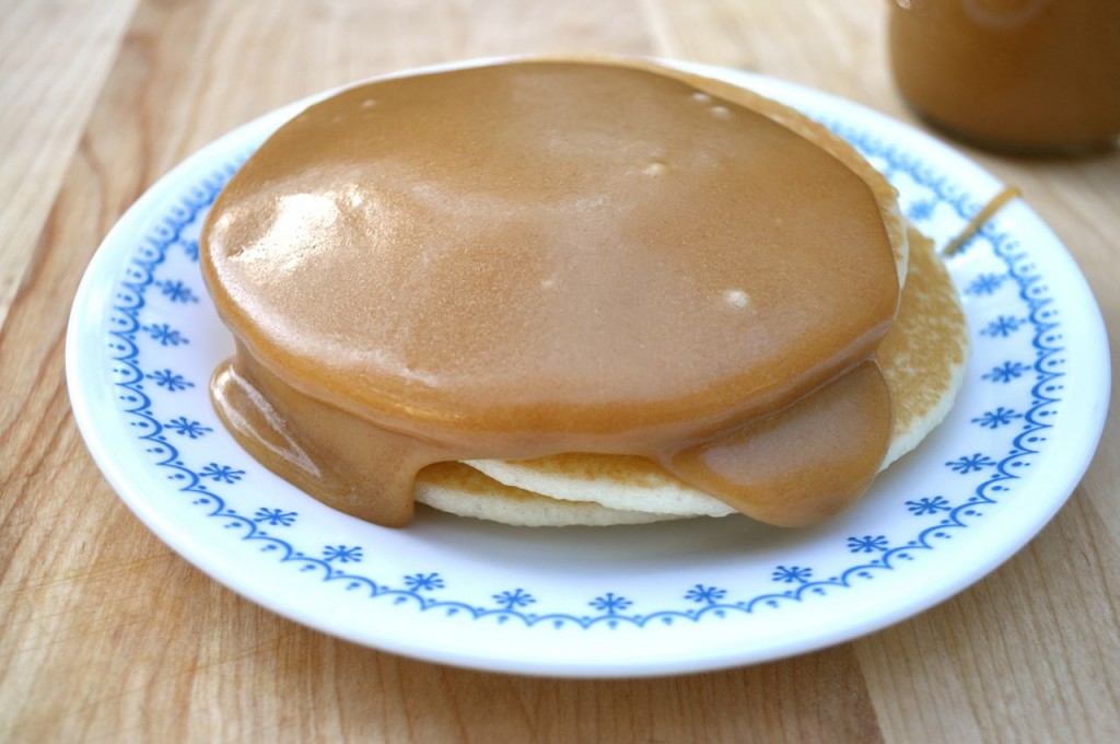 Peanut Butter Pancake and Syrup