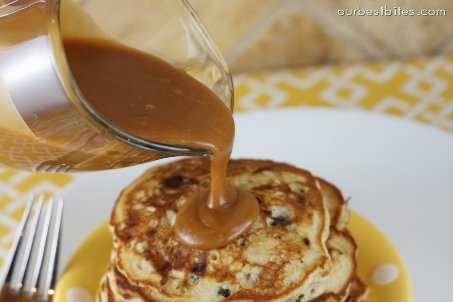 Peanut Butter Pancakes with Syrup