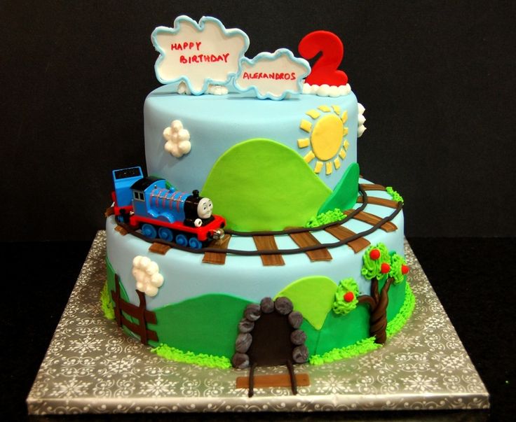 Pictures of Thomas the Train as a Birthday Cake