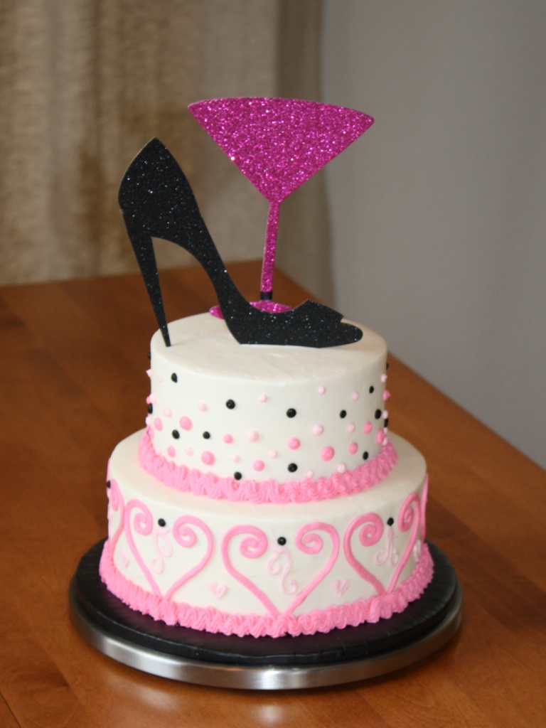 12 Hot Pink And Black Bridal Shower Cakes Photo Pink And Black