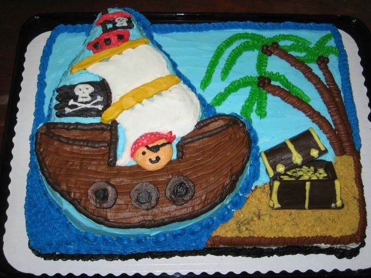 Pirate Baby Shower Sheet Cake