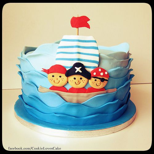 Pirate First Birthday Cake