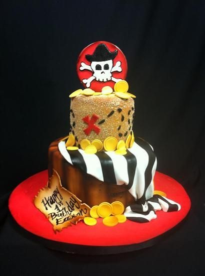 Pirate Theme 1st Birthday Cake