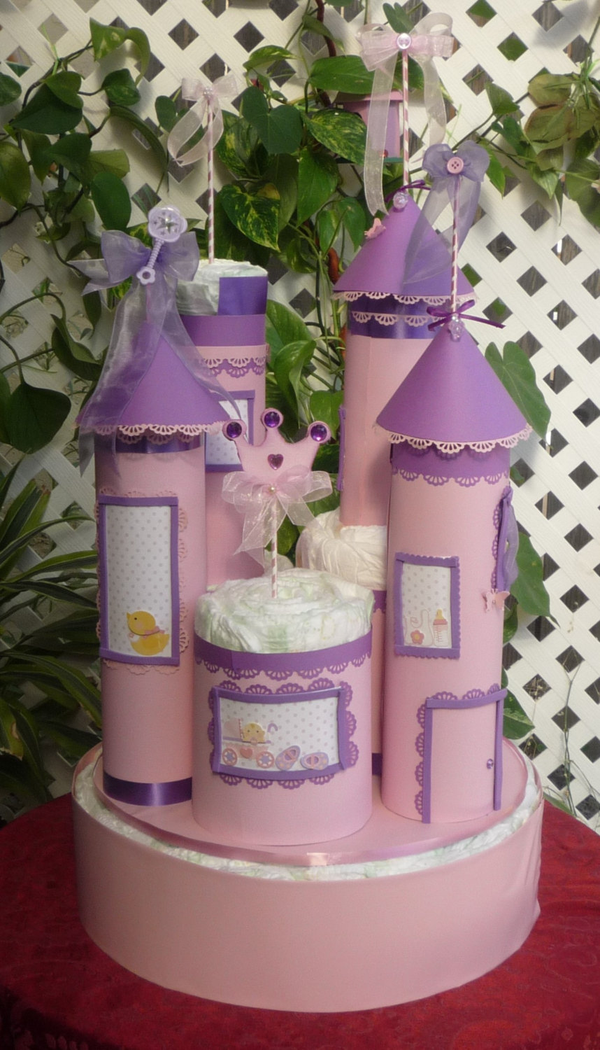 Princess Castle Diaper Cake