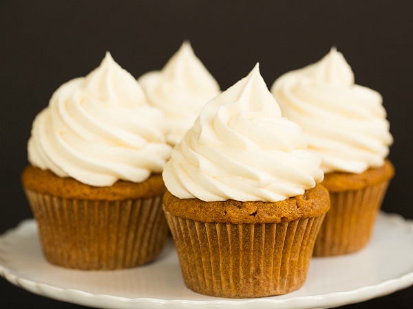 Pumpkin Cupcakes with Cream Cheese Frosting