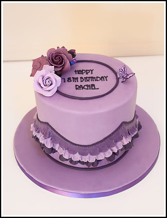 Purple 18th Birthday Cake