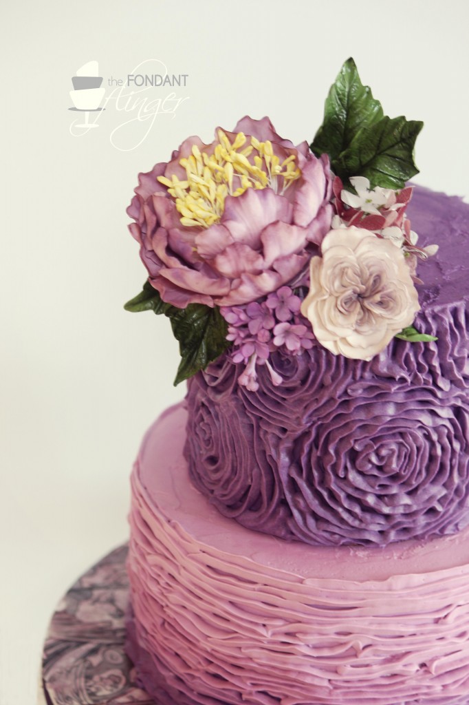 Purple Buttercream Ombre Cake