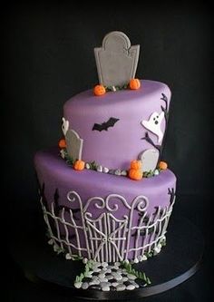 Purple Halloween Cake