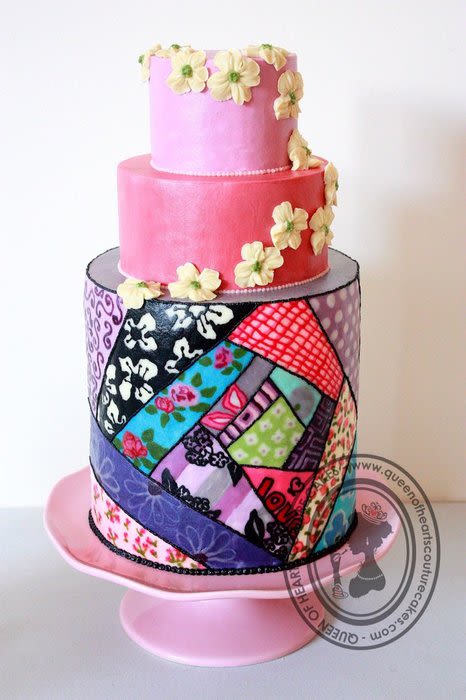 Quilt Patterned Cake