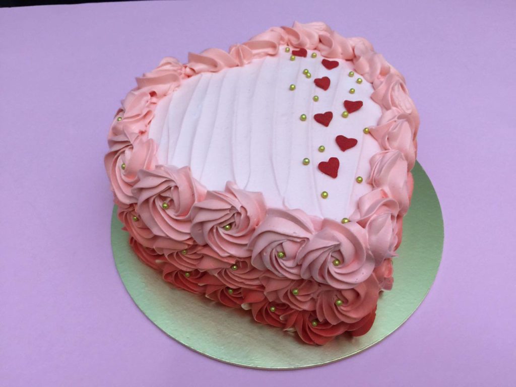 Red Heart Shape Cake