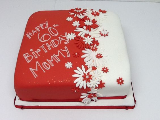 Red White Birthday Cake