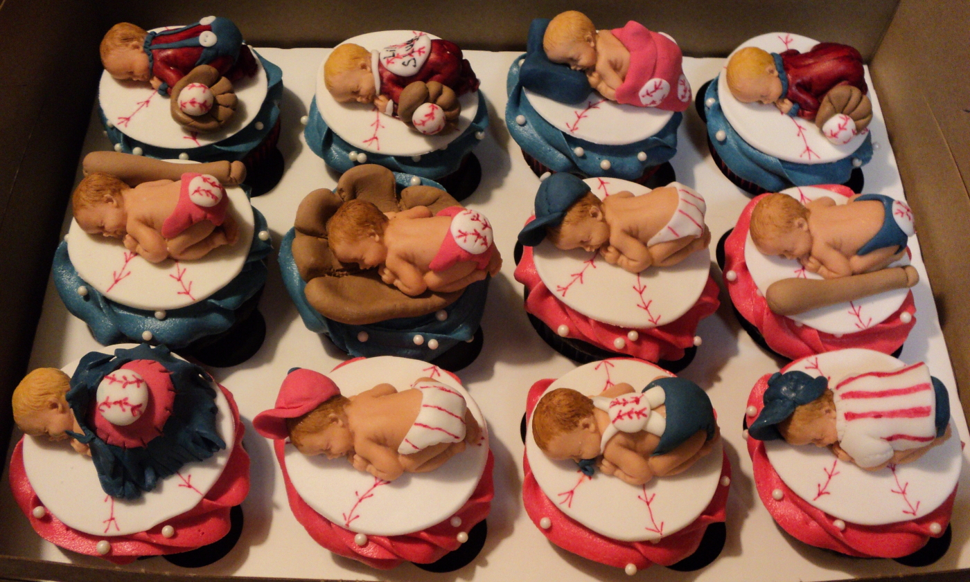 Red White Blue Baby Shower Cake