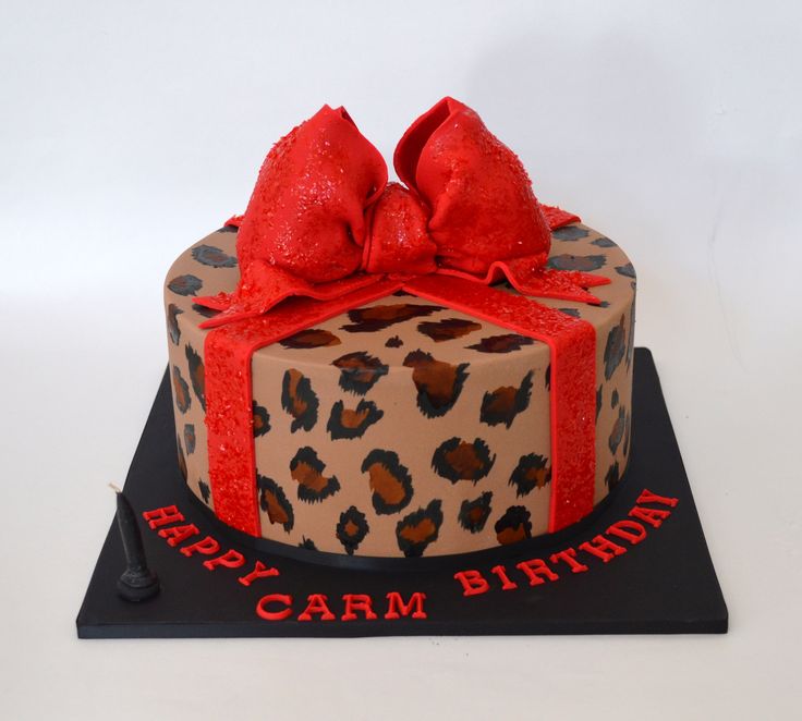 Red with Leopard Print Cakes