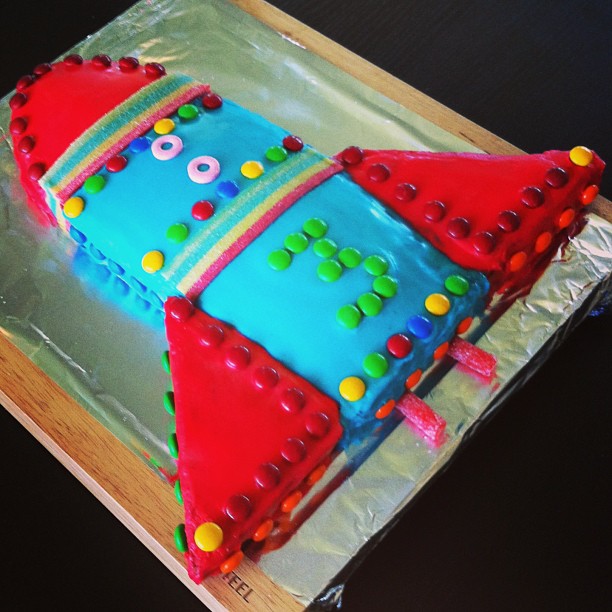 9 Photos of Homemade Rocket Birthday Cakes