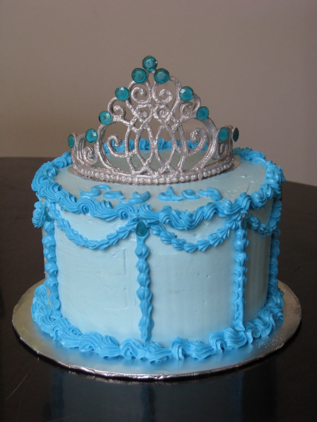 Royal Blue and Silver Birthday Cakes