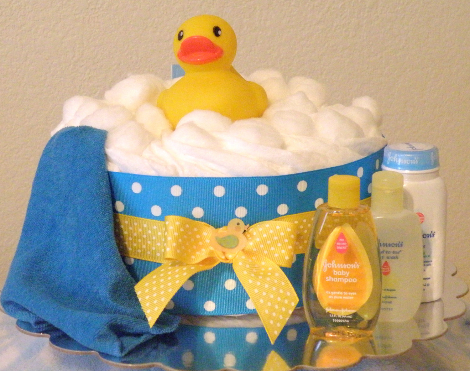 Rubber Duck Baby Shower Diaper Cake