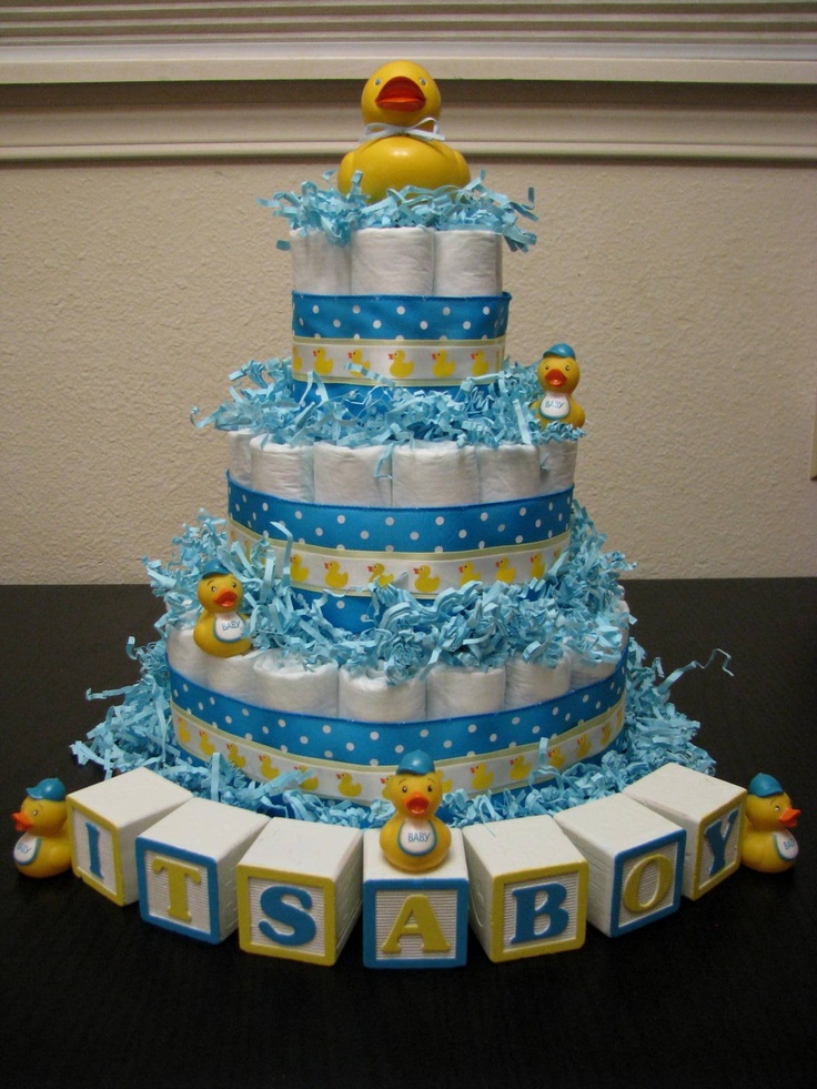 Rubber Duck Baby Shower Diaper Cake