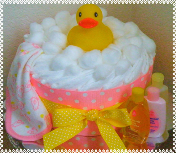 10 Photos of Rubber Duck Diaper Cakes For Girls