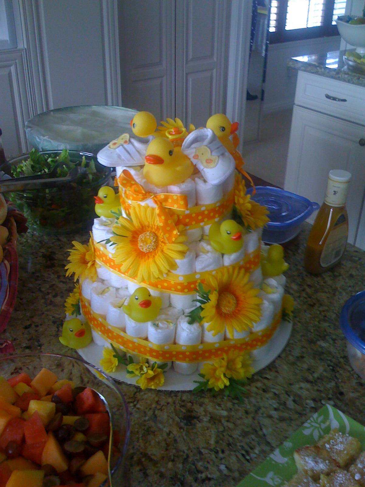 Rubber Ducky Baby Shower Diaper Cake