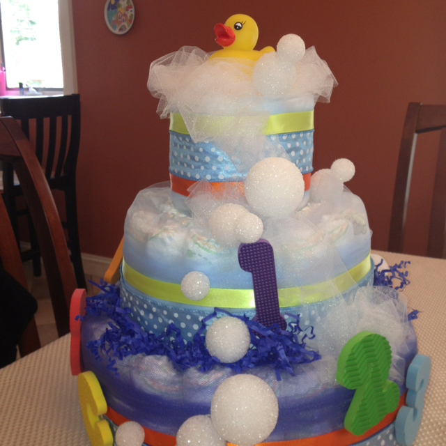 Rubber Ducky Diaper Cake