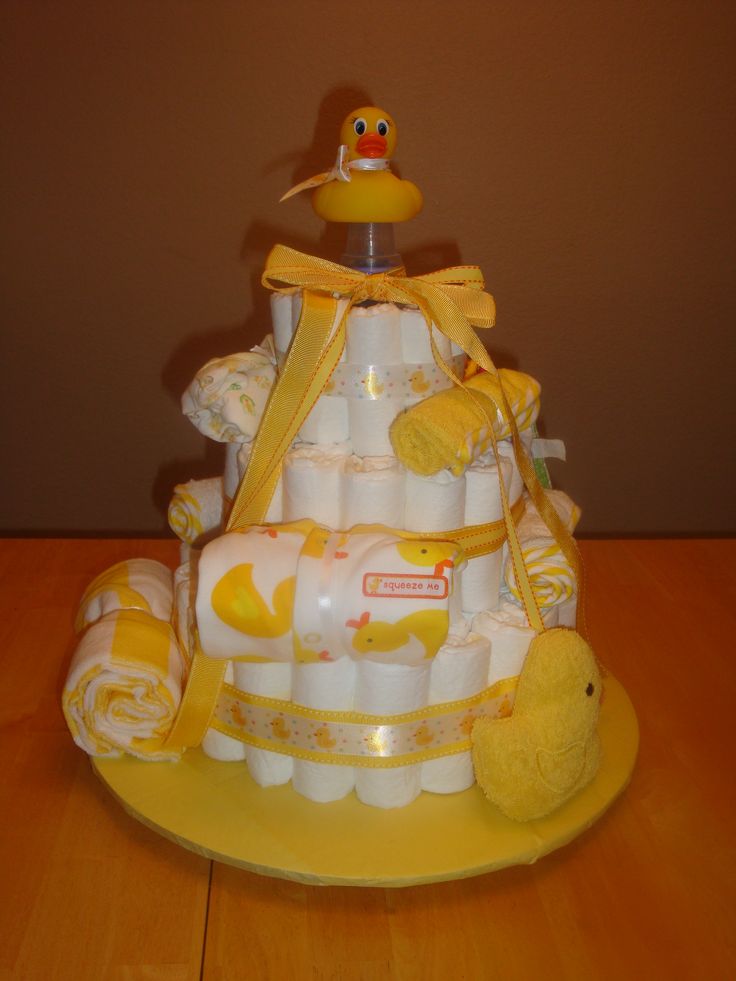 Rubber Ducky Diaper Cake