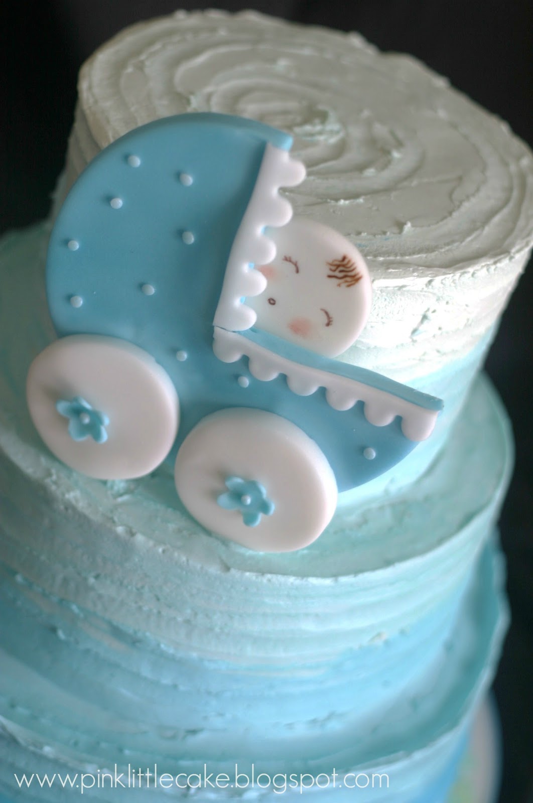 Rustic Baby Shower Cake Ombre