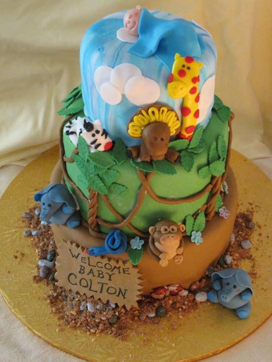 Safari Baby Shower Cake