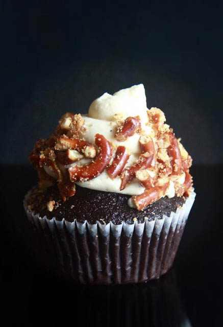 Salted Caramel Filled Chocolate Cupcakes