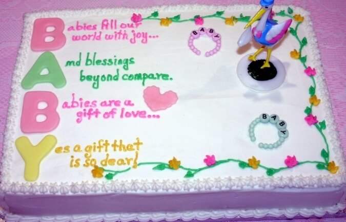 Sayings On Baby Shower Cakes