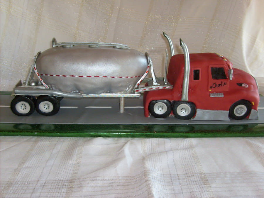 Semi Truck Birthday Cake