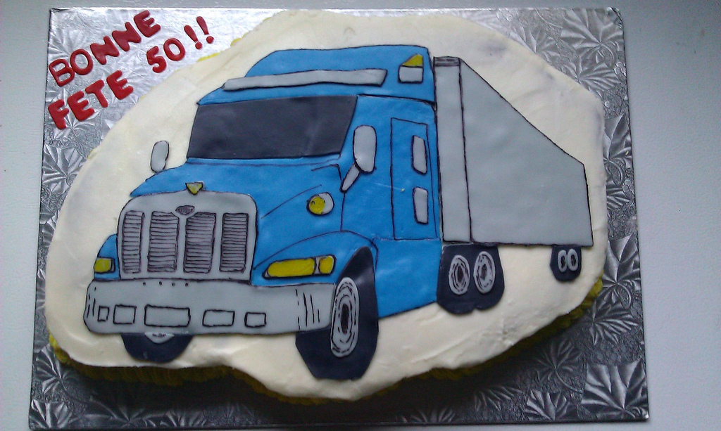 Semi Truck Cake