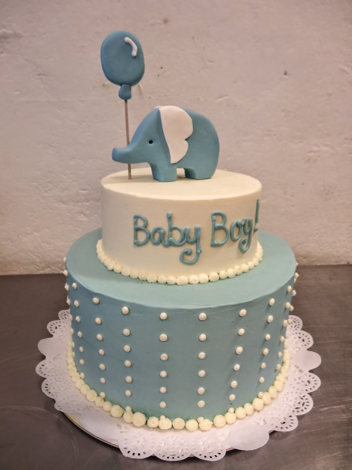 Simple Baby Boy Shower Cake