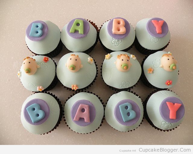 Simple Baby Shower Cupcakes