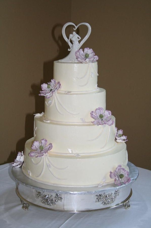 Simple Buttercream Wedding Cake