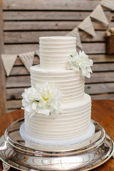 Simple Buttercream Wedding Cake